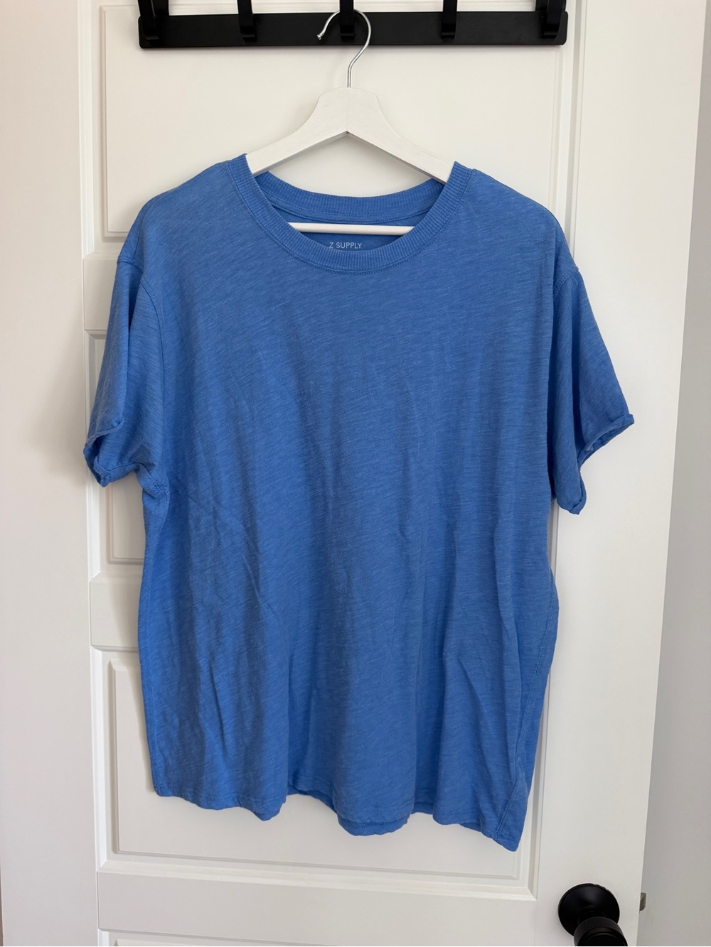 Z Supply Oversized Short Sleeve Tee in Blue Size Small